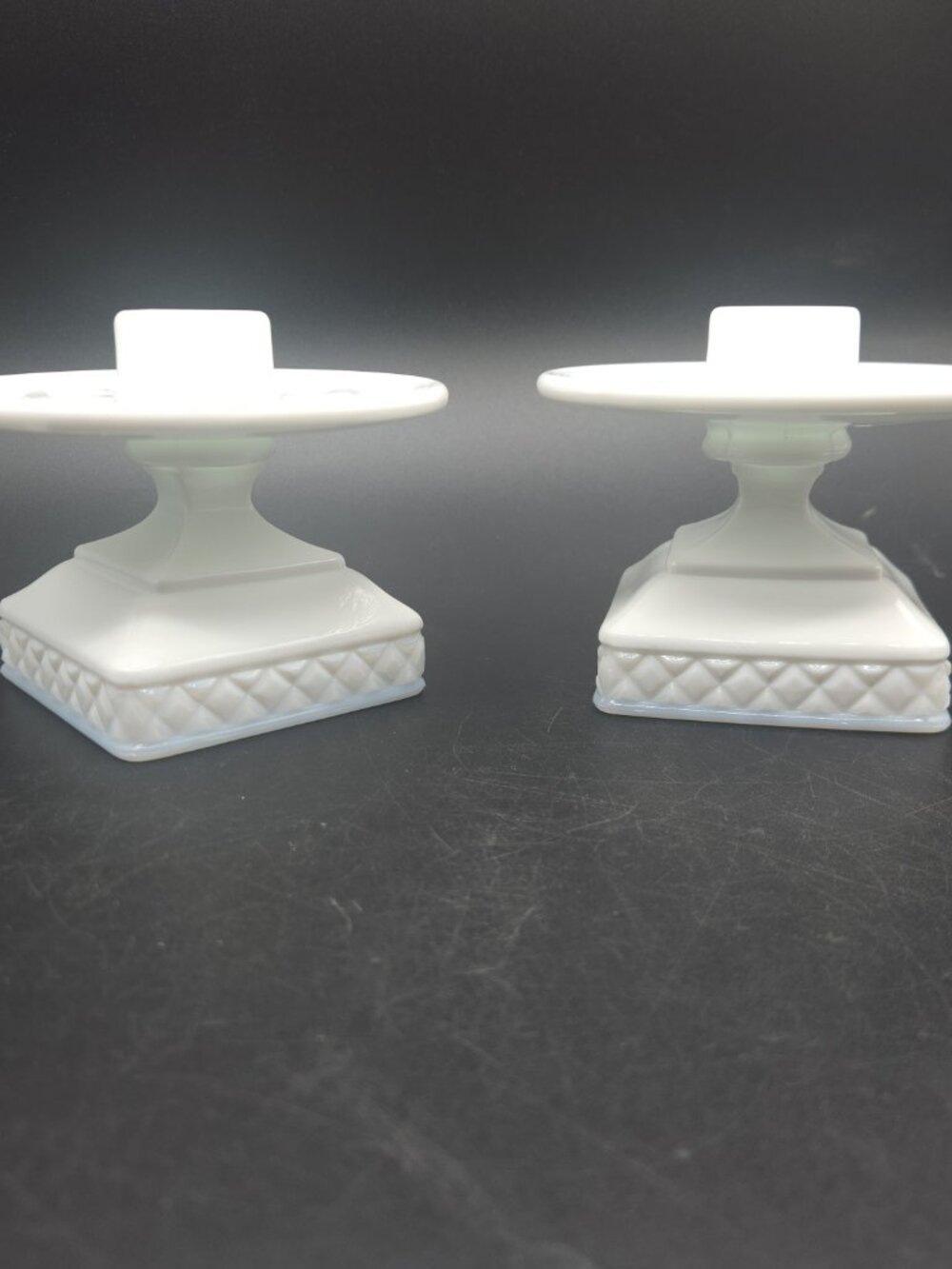 Vintage Milkglass Candle Holders Set of 2